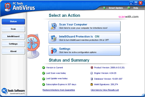 PC Tools AntiVirus Free Edition 7.0.0.545